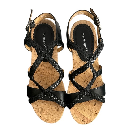 Baretraps Black Mairi Wedge Sandals - Picture 4 of 6